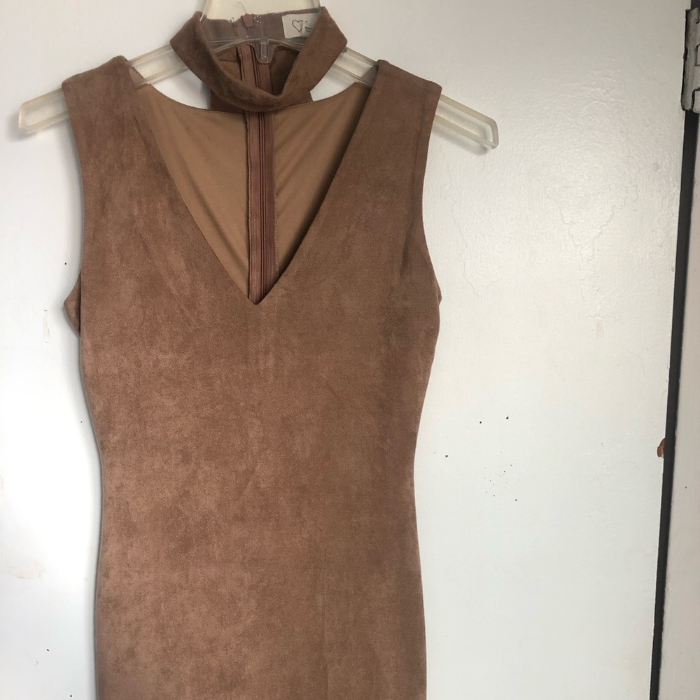 LF Suede choker dress